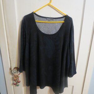 89th And Madison 3X Blouse 3/4 Sleeves New with Tag